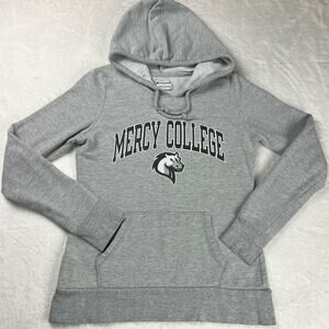 Champion Mercy College Gray Hooded Sweatshirt size small Women's